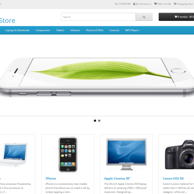 Opencart 3 Catalog Homepage