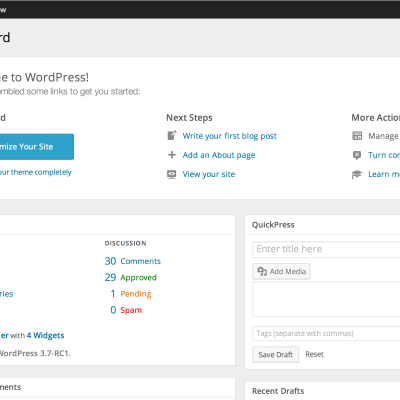 Wordpress Admin Panel